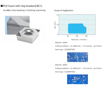 Triangolo Diamond Inserts Pcd Superb Hardness policristallino
